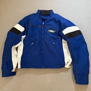 Alpinestars Racing Motorcycle Jacket Mens Large Blue Motorbike‎ Moto Italy